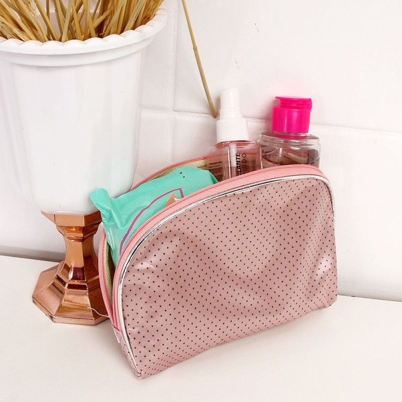 Necessaire Estojo Feminina Estampa Poá Ease Care No Atacado