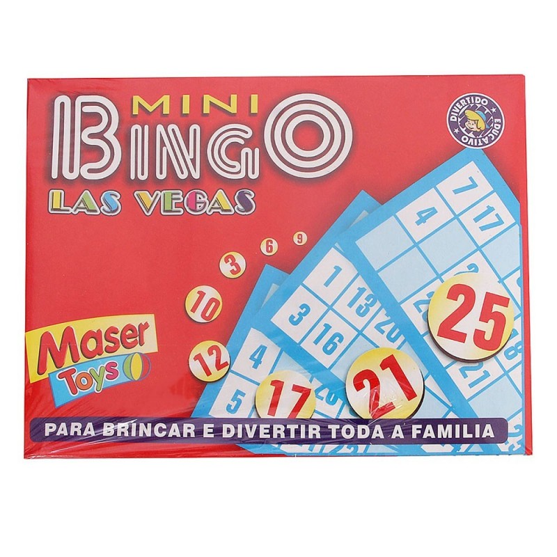 Mini Jogo Bingo Las Vegas Com 10 Cartelas Maser Toys
