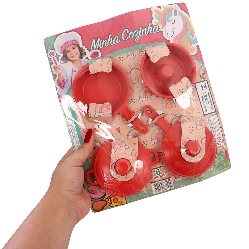 Kit Minha Cozinha Com 4 Peças Brinquedo Infantil