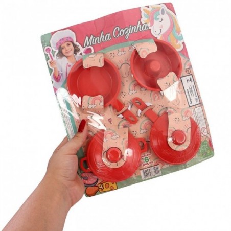 Kit Minha Cozinha Com 4 Peças Brinquedo Infantil