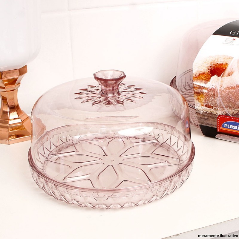 Queijeira Porta Queijo Tampa Glamour Quartzo Plasútil 18 cm