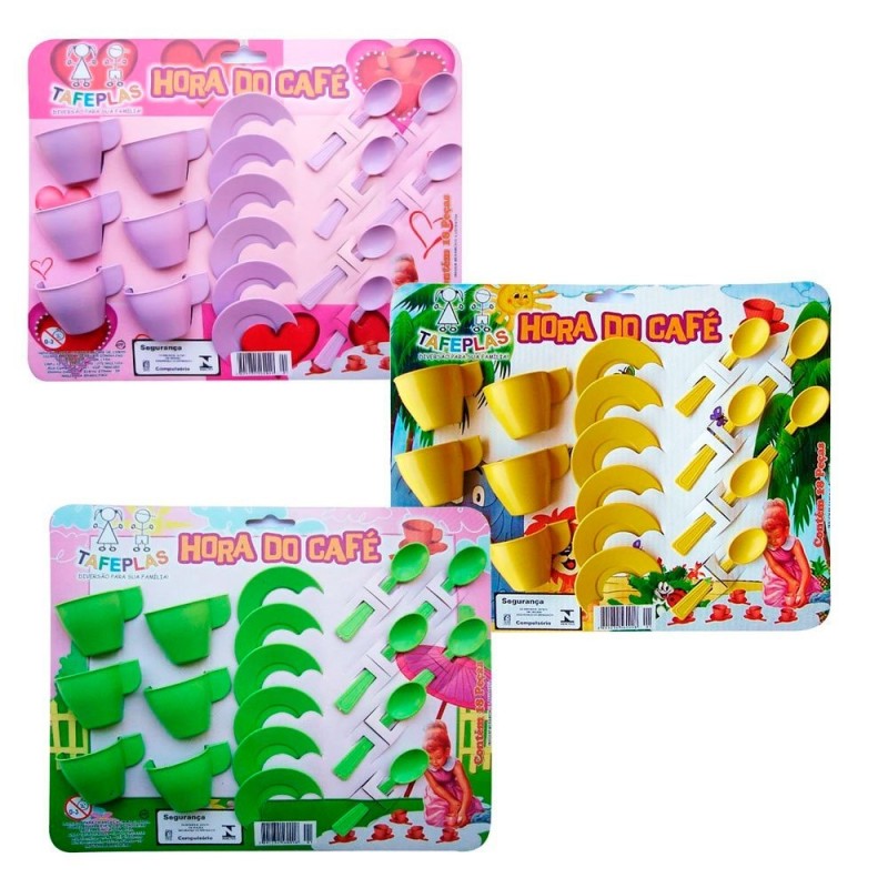 4 Kit Cafezinho Com 18 Peças Infantil De Brinquedo