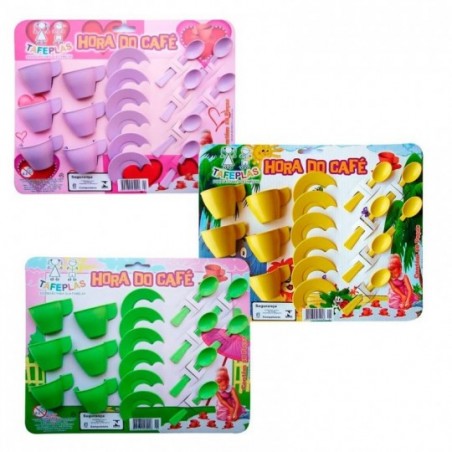 4 Kit Cafezinho Com 18 Peças Infantil De Brinquedo