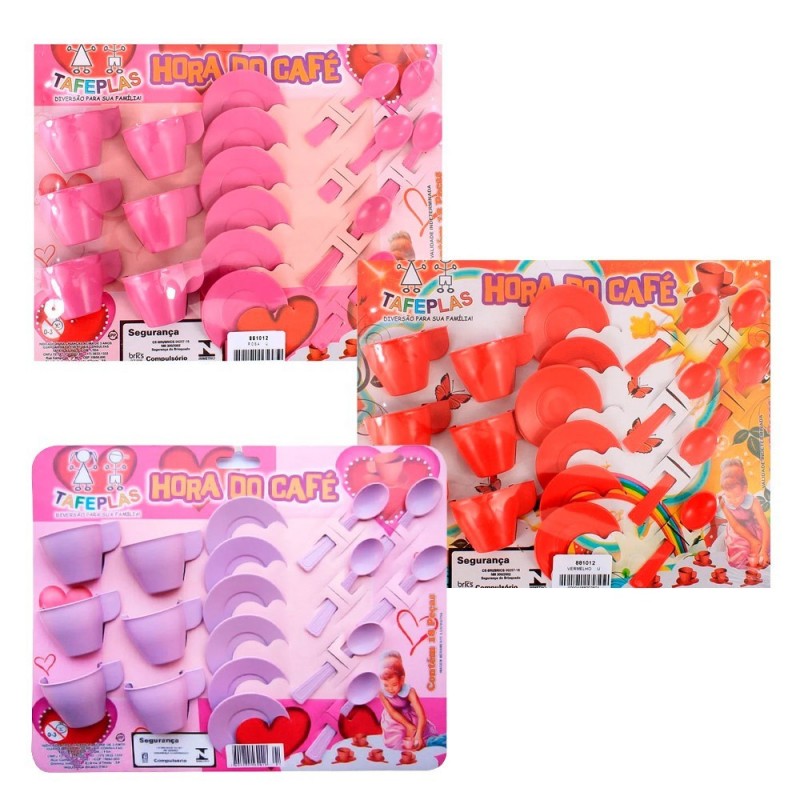 4 Kit Cafezinho Com 18 Peças Infantil De Brinquedo