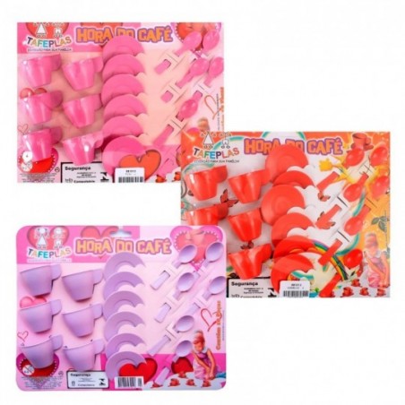 4 Kit Cafezinho Com 18 Peças Infantil De Brinquedo