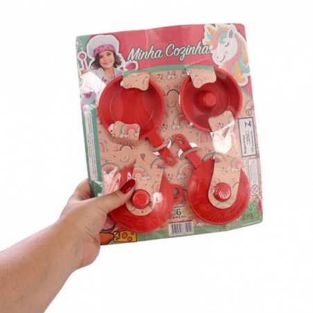 4 Kit Minha Cazinha Com 4 Peças Variadas Infantil