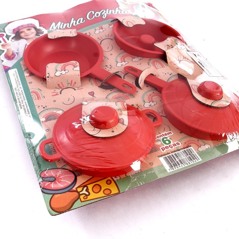 4 Kit Minha Cazinha Com 4 Peças Variadas Infantil