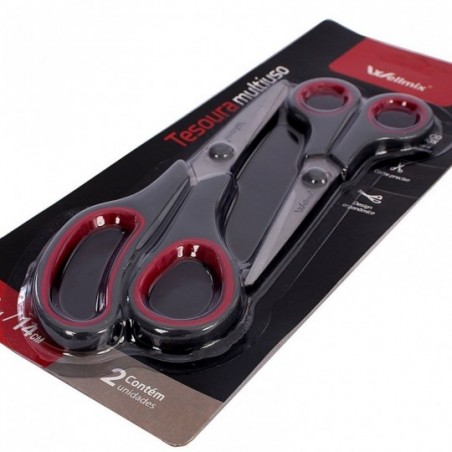 Kit 2 Tesouras Multiuso Ergonômico 10cm e 14 cm Wellmix