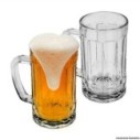 Caneca De Vidro Para Chopp Em Alto Relevo 400ml
