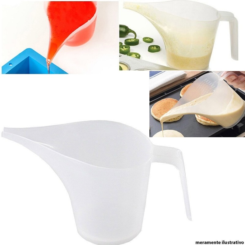 Jarra Plástica Modelo Funil Graduada 800 ml Plasútil