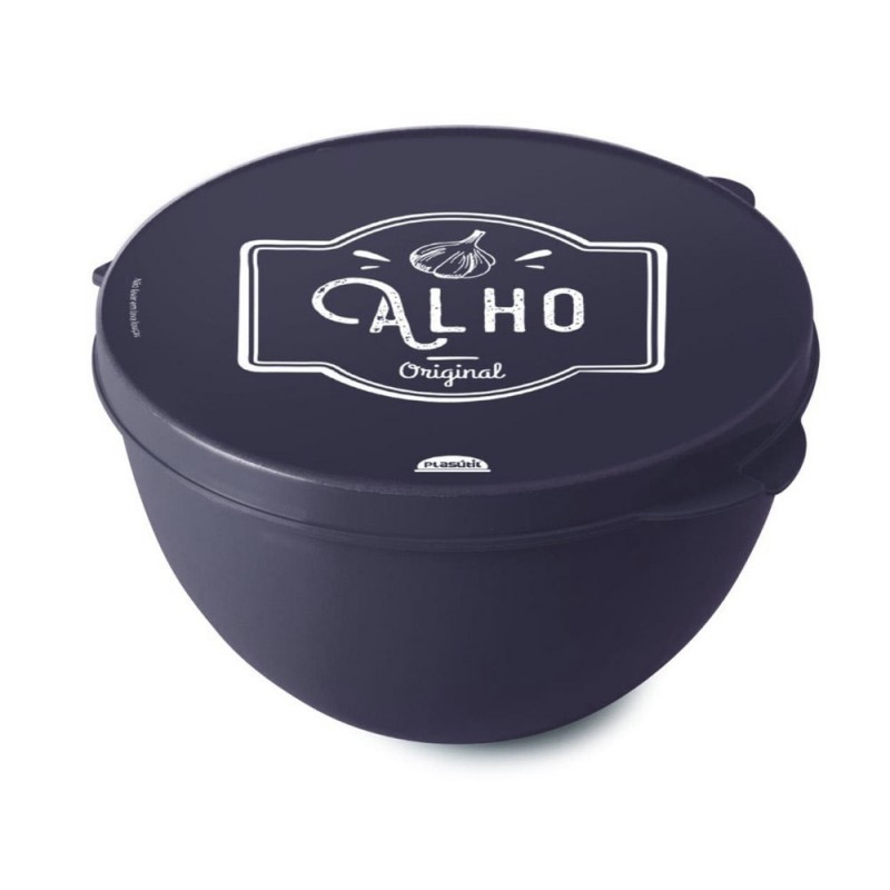 Pote Porta Metade Tempero Alho C/ Tampa 250ml Plasútil 