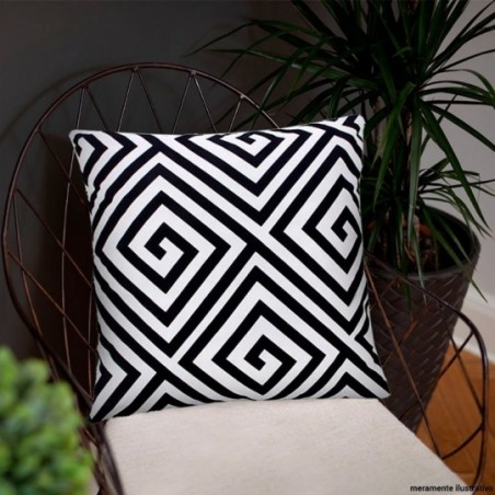 Kit Duas Capa De Almofada Estampa Geométrica Branco 43 Cm