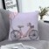 Kit Duas Capa De Almofada Estampa Bicicleta Cor Cinza E Rosa