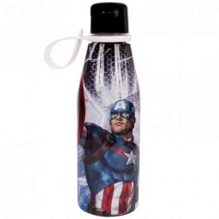 Garrafa Heróis Capitão América C/ Alça Mão 530ml Plasútil