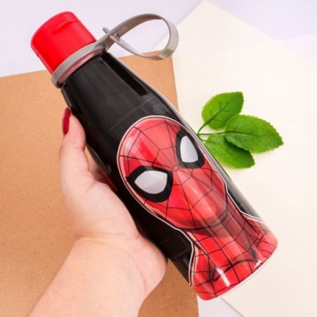 Garrafa Heróis Homem Aranha Alça Mão 530ml C/ Tampa Plasútil
