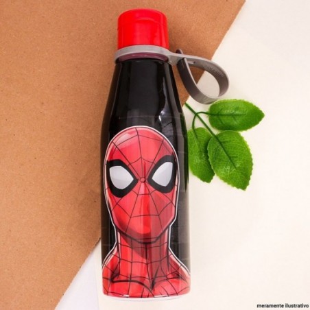 Garrafa Heróis Homem Aranha Alça Mão 530ml C/ Tampa Plasútil