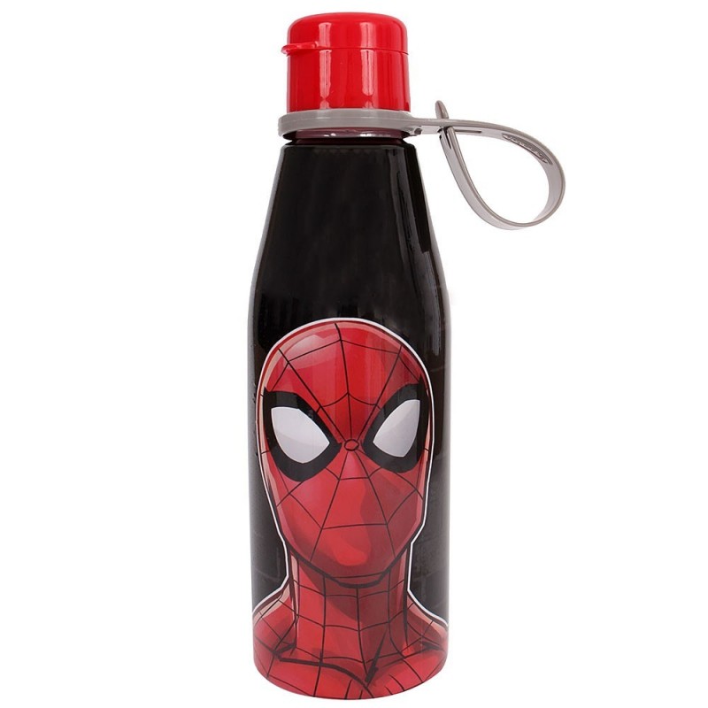 Garrafa Heróis Homem Aranha Alça Mão 530ml C/ Tampa Plasútil