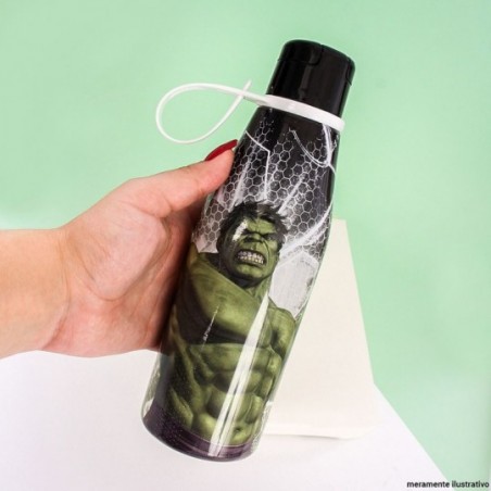 Garrafa Squeeze Heróis Alça Mão 530 ml C/ Tampa Plasútil