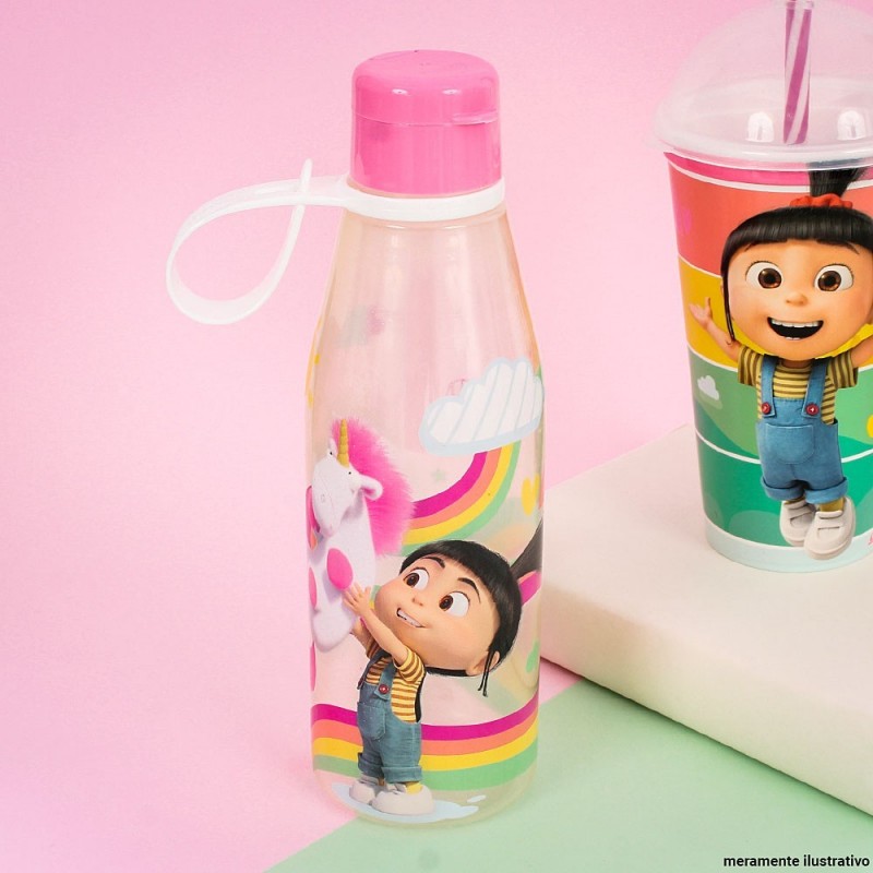 Garrafa Squeeze Agnes Alça Mão 530 ml C/ Tampa Plasútil