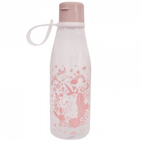 Garrafa Squeeze Unicórnio Alça Mão 530 ml C/ Tampa Plasútil