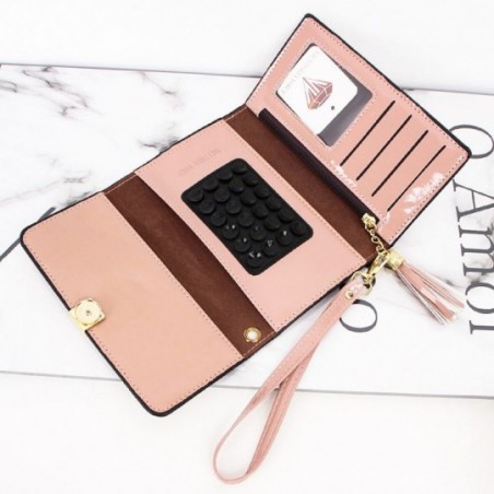 Carteira Feminina Porta Celular Tassel Em Verniz Alça De Mão