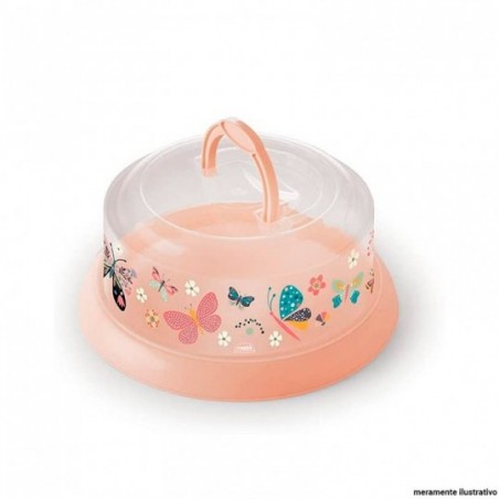 Queijeira Porta Queijo Borboleta C/ Alça Mão Plasútil 20 Cm