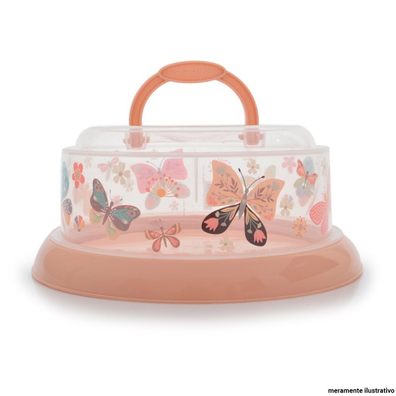 Queijeira Porta Queijo Borboleta C/ Alça Mão Plasútil 20 Cm 