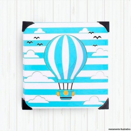 Quadro Decorativo Metal Adesivado Infantil Variados 20x20cm