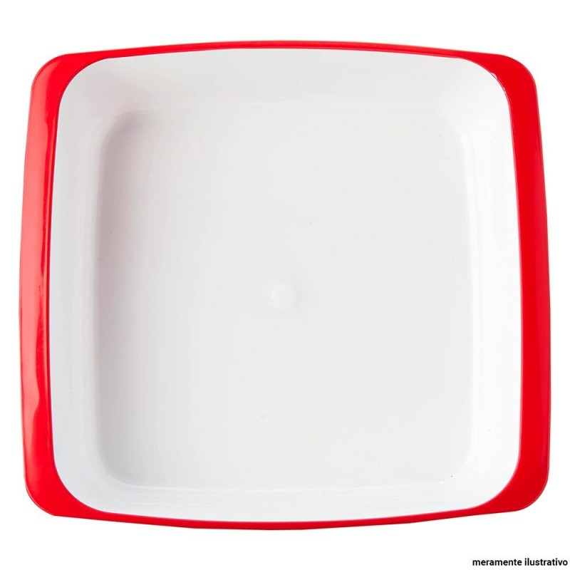 Travessa De Plástico Multiuso Quadrada 1,5L Plasútil
