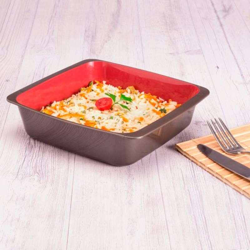 Travessa De Plástico Multiuso Quadrada 1,5L Plasútil