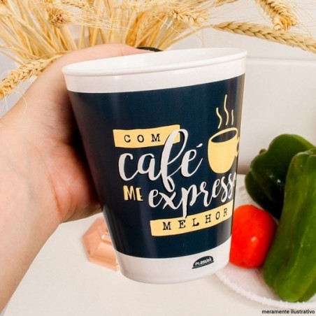 Caneca Plástica Com Estampas Variadas 360ml Plasútil