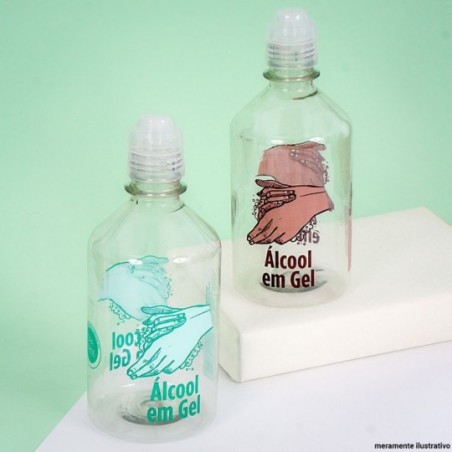 Saboneteira Frasco Para Álcool Em Gel Plasduran 450ML