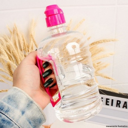 Garrafa Squeeze De Plástico Com Alça 600ml