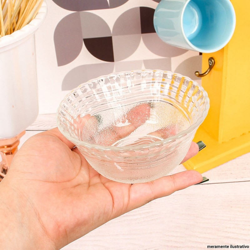 Tigela Bowl Crystal Para Cereais Vidro Barroco Wheaton 10 CM