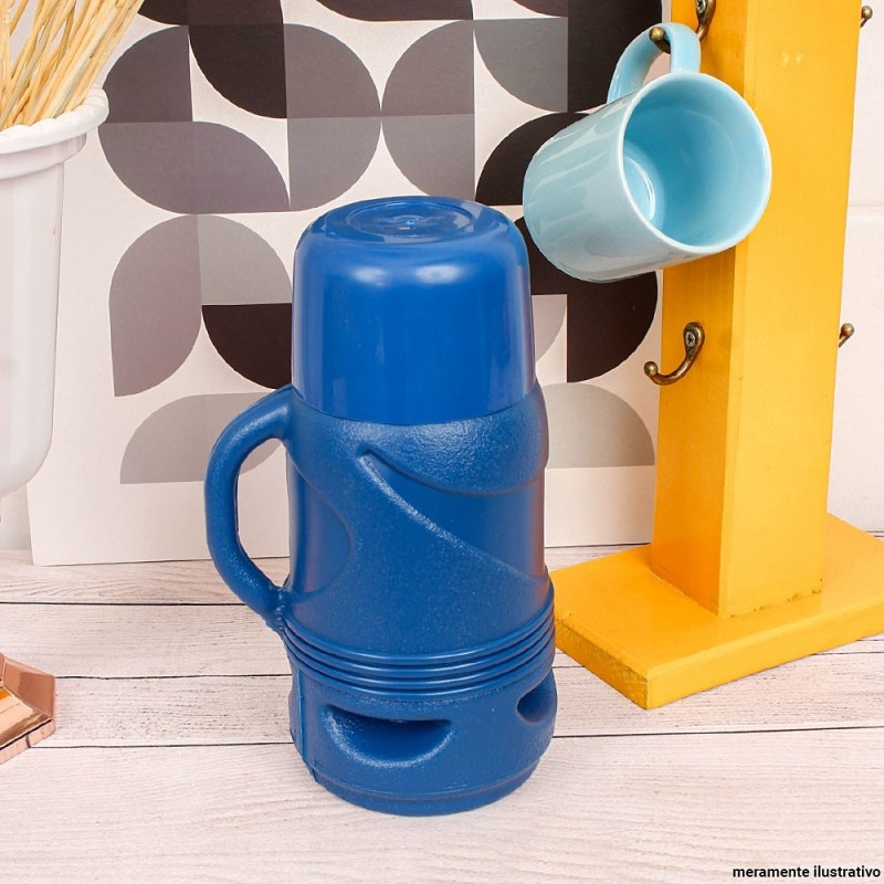 Mini Garrafa Térmica Líder 320 Ml Azul Dosadora Invicta