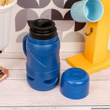 Mini Garrafa Térmica Líder 320 Ml Azul Dosadora Invicta