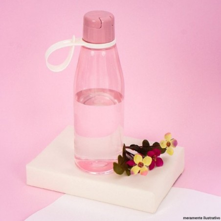 Garrafa Squeeze Feminina Alça Mão 530 ml C/ Tampa Plasútil
