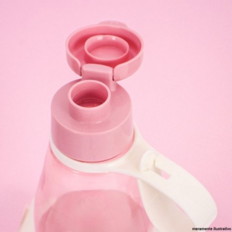 Garrafa Squeeze Feminina Alça Mão 530 ml C/ Tampa Plasútil