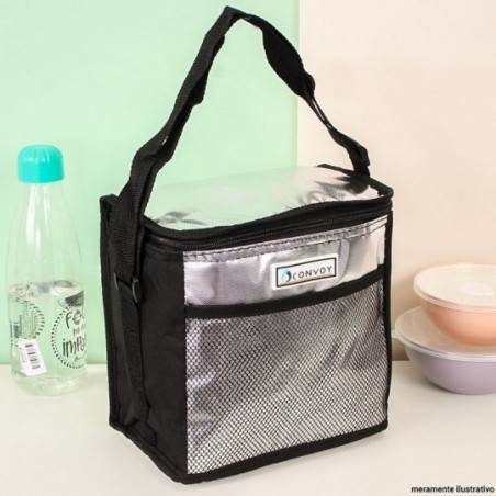Bolsa De Mão Térmica Marmita Viagem Unissex C/ Bolso Convoy