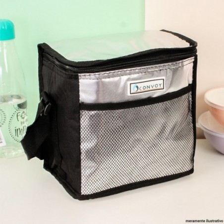 Bolsa De Mão Térmica Marmita Viagem Unissex C/ Bolso Convoy