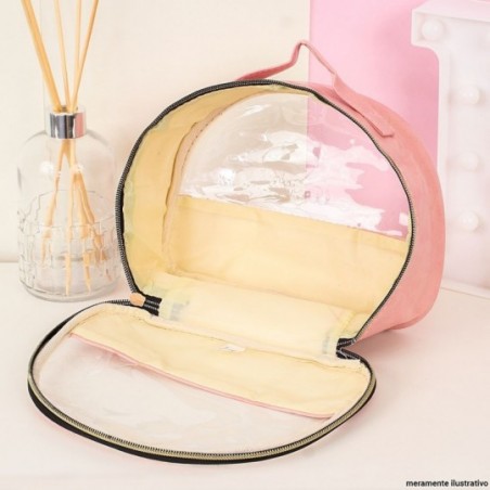 Bolsa Necessaire Maquiagem Feminina C/ Alça Transparente