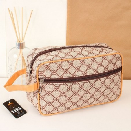 Necessaire Feminina Maquiagem Viagem Estampada Com Alça