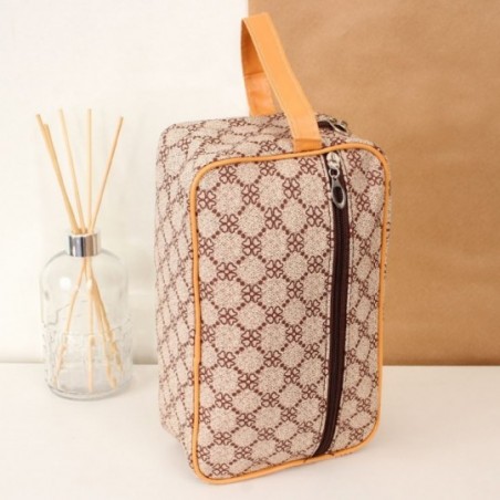 Necessaire Feminina Maquiagem Viagem Estampada Com Alça