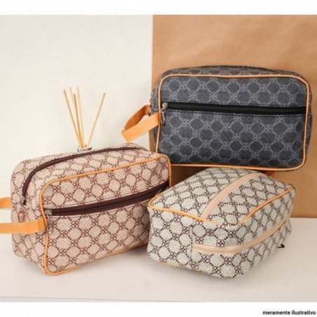Necessaire Feminina Maquiagem Viagem Estampada Com Alça