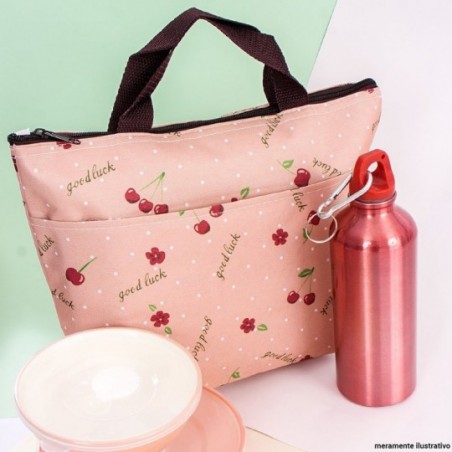 Bolsa Térmica De Mão Feminina Estampada Alça Dupla
