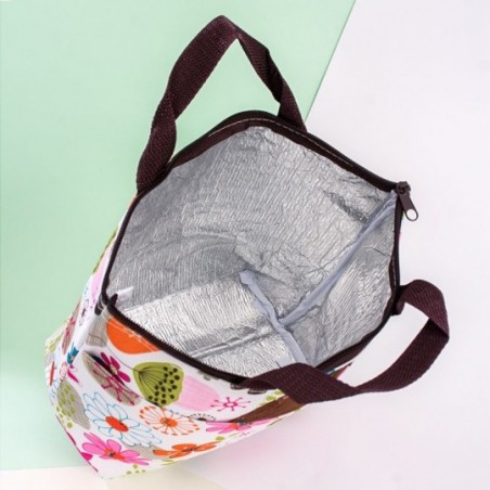 Bolsa Térmica De Mão Feminina Estampada Alça Dupla