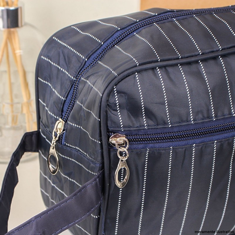 Necessaire Feminina Maquiagem Viagem Listrada Organizadora