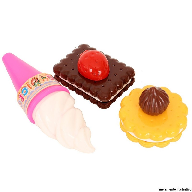 Kit Infantil Docinhos Com 3 Peças Brinquedo