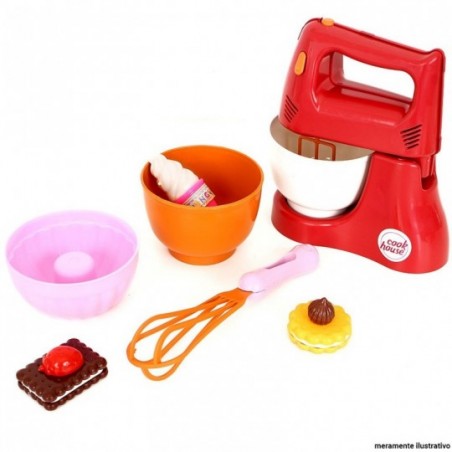 Kit Confeiteiro Docinhos + Batedeira + Utensilios Infantil Brinquedo