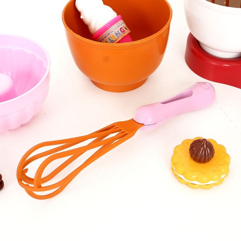 Kit Confeiteiro Docinhos + Batedeira + Utensilios Infantil Brinquedo